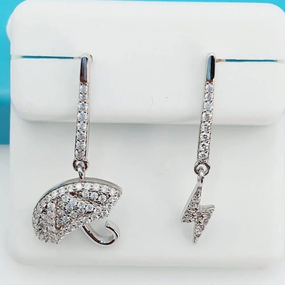 "925 Sterling Silver CZ Beautiful Earrings for Women, 1USPAR4260 - Picture 6 of 11